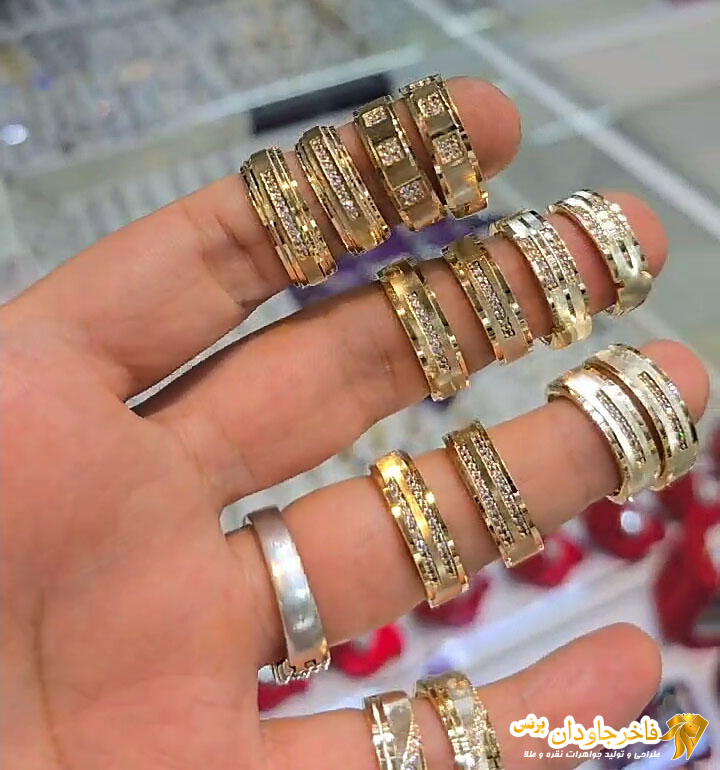 سفارش ست حلقه ازدواج نقره روکش طلا