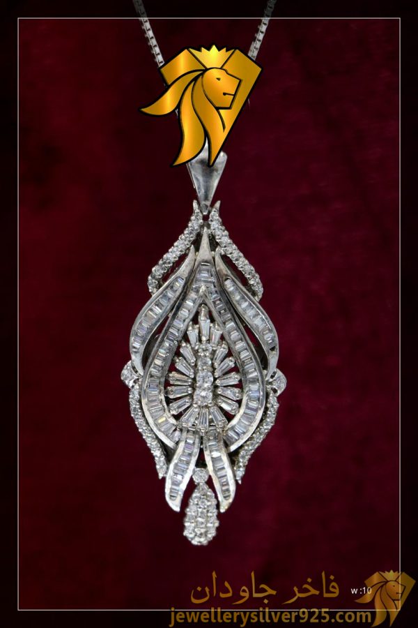 مدال جواهری تک دست ساز نقره روکش طلا وزن 10 گرم