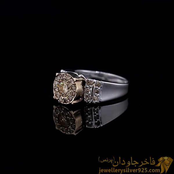 انگشتر زنانه الماس موزانایت کد 13443719 تصویر دوم