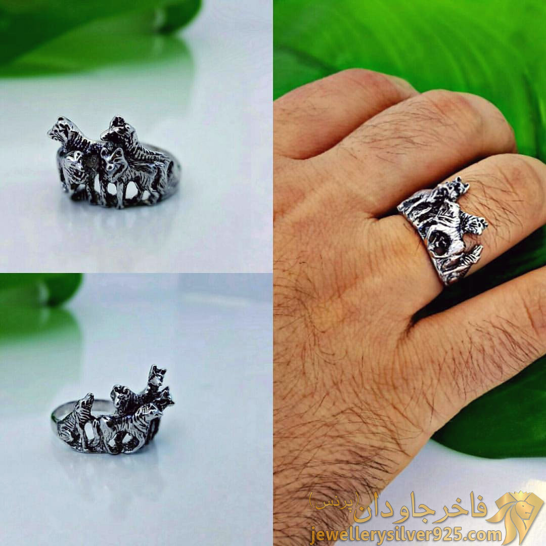 انگشتر خاص زیبا پنج گرگ