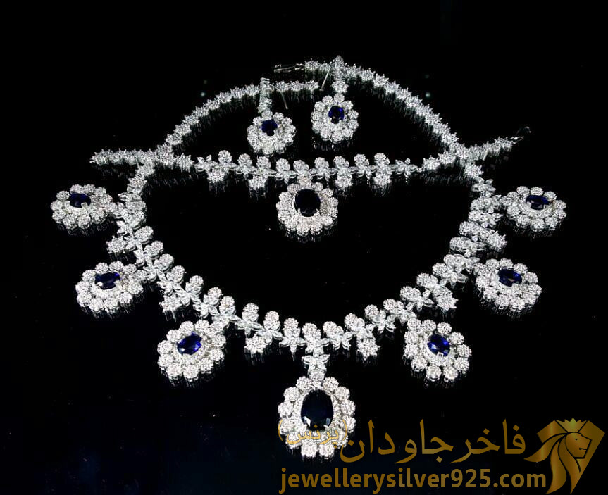 سرویس جواهری فاخر یاقوت کبود