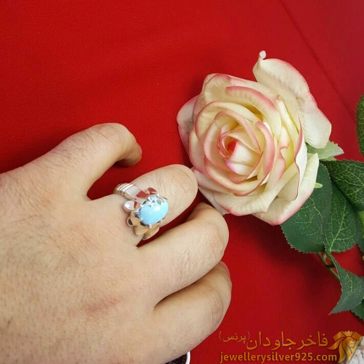 انگشتر نقره اسپرت فیروزه اصل کد 165