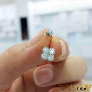 پیرسینگ نقره مدل گل کد 12047