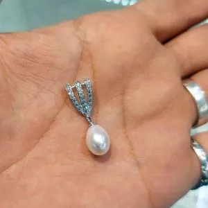 مدال جواهری مروارید اصل کد 12253