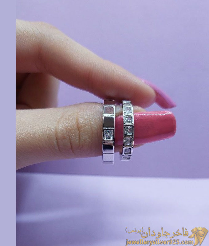 ست حلقه ازدواج نقره کد 12508