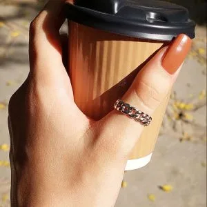 انگشتر کارتیه نقره روکش طلا کد 12457