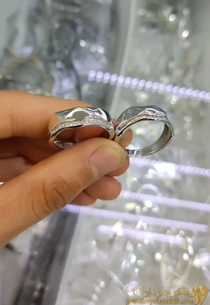 ست حلقه ی ازدواج نقره کد 12723