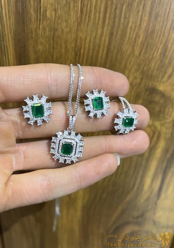 نیمست نقره سنگ دابلت اصل کد 14536