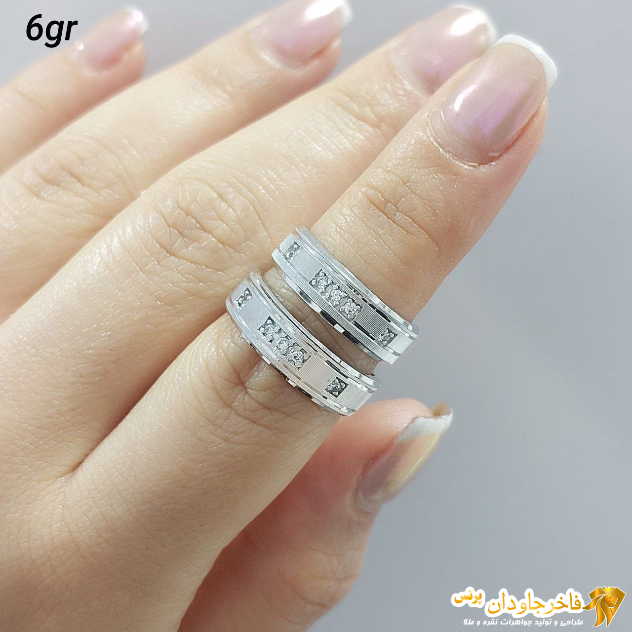 حلقه&zwnj;های ست ازدواج نقره روکش طلا کد 15066