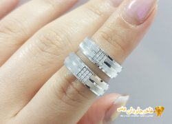 ست حلقه ازدواج نقره روکش طلا کد ۱۵۰۶۸