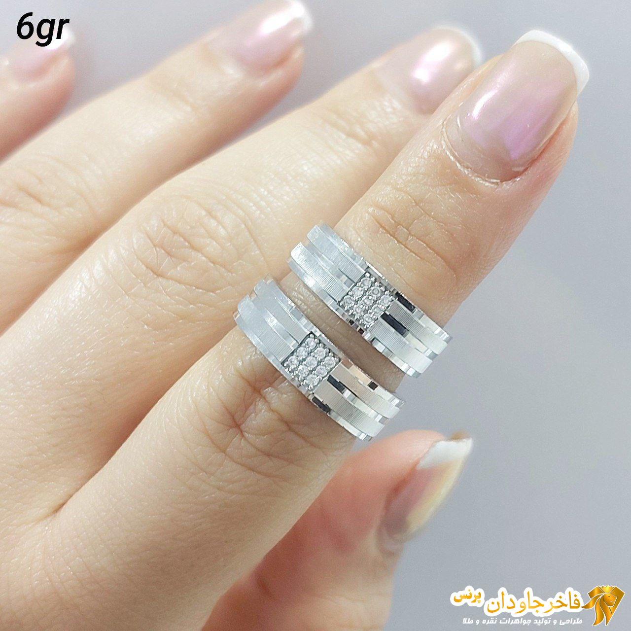 ست حلقه ازدواج نقره روکش طلا کد 15068