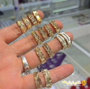 سفارش حلقه ازدواج نقره روکش طلا شمش