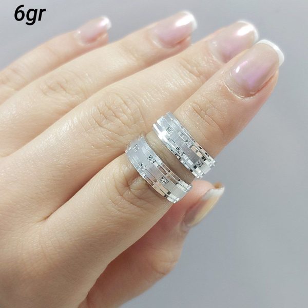ست حلقه ازدواج نقره با روکش طلا کد 15067