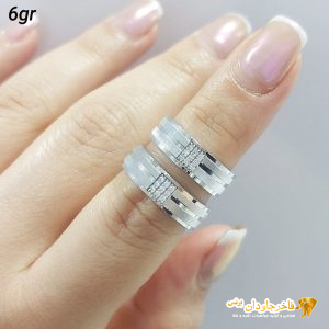 ست حلقه ازدواج نقره روکش طلا کد 15068