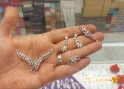 سرویس نقره مدل «شکوفه‌های طلایی» کد ۱۵۰۸۲