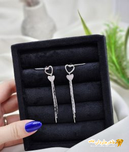 گوشواره آبشاری مدل قلب کد 15098