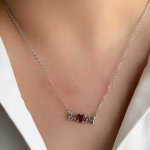 مدال آویز مدل قلب و نوشته MOM کد 15193