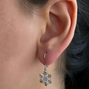 گوشواره مدل دانه برف کد 15160