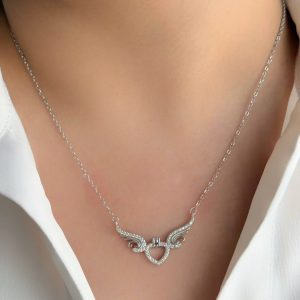 مدال آویز نقره 925 عیار نگین میکرو کد 15203