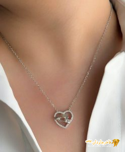 مدال آویز نقره مدل قلب کد 15202