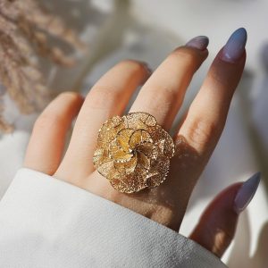 انگشتر فیوژن طرح گل کد 15241
