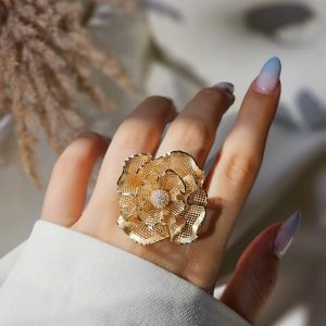 انگشتر فیوژن نقره روکش طلا زرد کد 15239