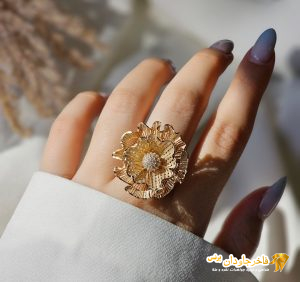 انگشتر فیوژن نقره روکش طلا کد 15246