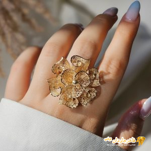 انگشتر نقره روکش طلا فیوژن کد 15248