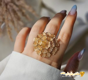 انگشتر نقره طرح طلا فیوژن کد 15247
