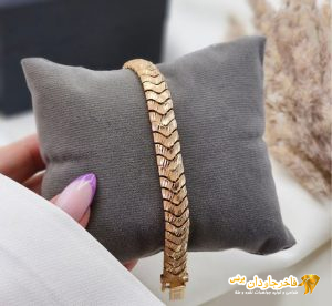دستبند نقره روکش طلا زرد برند BSJ کد 15269