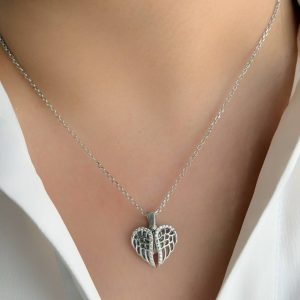 مدال آویز نقره مدل بال کد 15260
