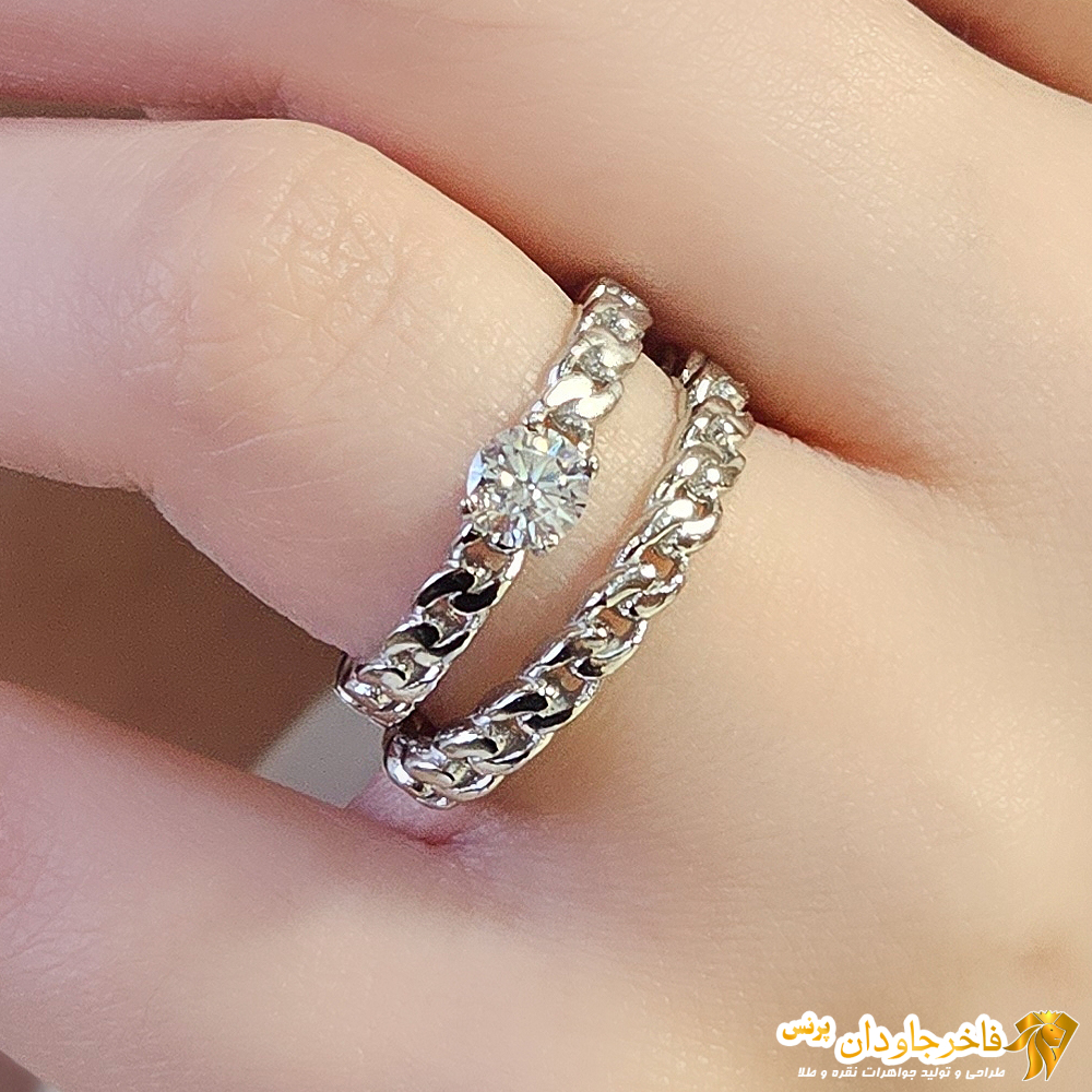 انگشتر پشت حلقه کد 15283 - تصویر دوم