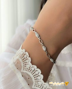 دستبند زنجیری نگین میکرو کد 15294