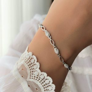 دستبند زنجیری نگین میکرو کد 15294