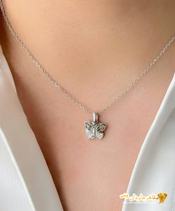 مدال آویز نقره مدل پروانه کد 15292