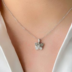 مدال آویز نقره مدل پروانه کد 15292