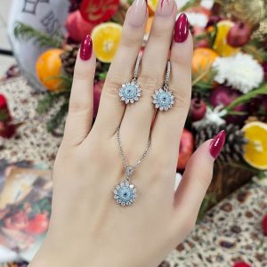 نیم ست نقره 925 عیار کد 15356
