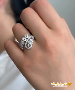 انگشتر جواهر زنانه نگین مارکیز کد 15299
