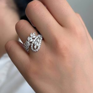 انگشتر جواهر زنانه نگین مارکیز کد 15299