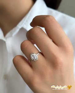 انگشتر نقره جواهر کد 15302