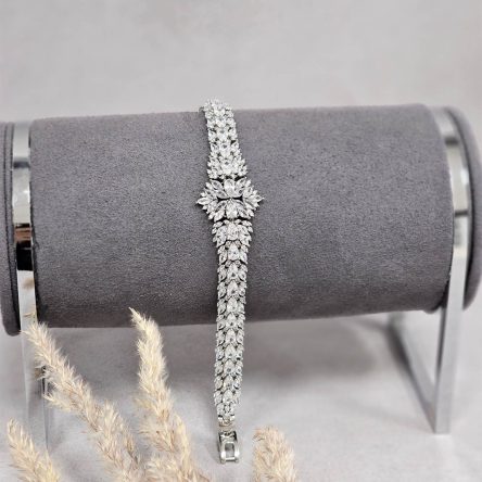 دستبند جواهر نقره کد ۱۵۳۵۲