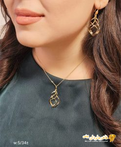 نیم ست تراش آبکاری طلا کد 15321