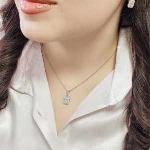 نیم ست نقره جواهری آبکاری رودیوم کد 15328