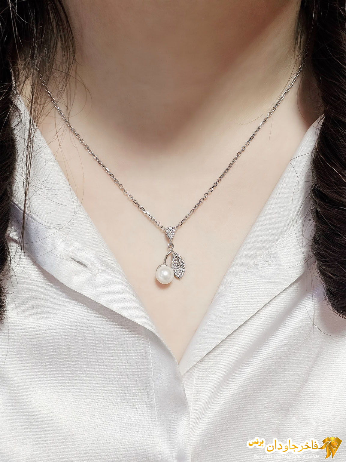 پلاک مروارید مدل برگ کد 15343 - تصویر دوم