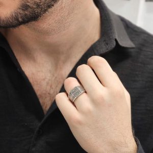 انگشتر مردانه نقره کد 15362