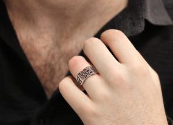 انگشتر مردانه نقره کد ۱۵۳۷۳