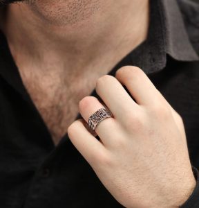 انگشتر مردانه نقره کد 15373