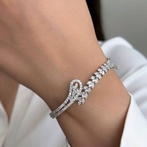 دستبند جواهری مدل النگویی کد 15424
