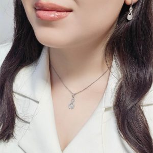 نیم ست نقره جواهری کد 15398