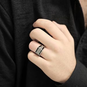 انگشتر مردانه نقره کد 15431